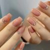 Nude Diamond Medium Nails