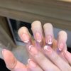 Flame French Tip Medium Nails