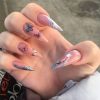 Butterfly stuned Long Nails