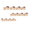Red and White star Short Nails - Image 2
