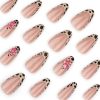 3D Flowers Leopard Medium Nails - Image 3