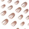 Latte Cat Eyes Short Nails - Image 3