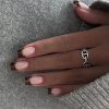 Leopard print French Tips Medium Nails