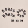 Black Hill pattern Short Nails - Image 3