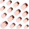 Leopard print French Tips Medium Nails - Image 4