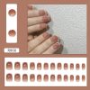 Pink French Tips Short Nails - Image 4