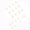 M16 Nude flower French Medium Nail - Image 3