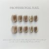 H2 Blusher Handmade Coffin NailFrench Diamond Manicure