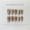 H2 Blusher Handmade Coffin NailFrench Diamond Manicure - Image 2