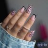 Leopard print French Medium Nail