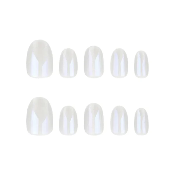 Auroral Light Blue Short Summer Nails-1